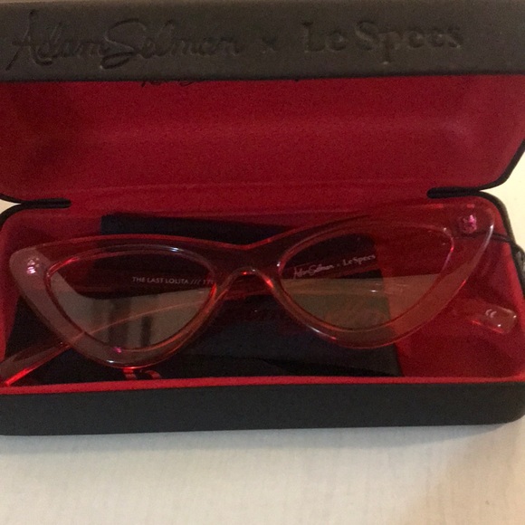 Le Specs “The Last Lolita” Crystal HotPink Glasses